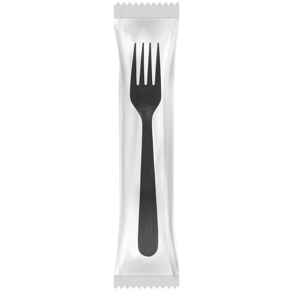 Black fork Individual wrapped