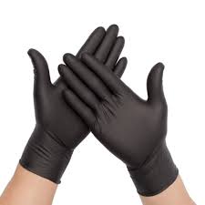 Nitrile gloves powder free black